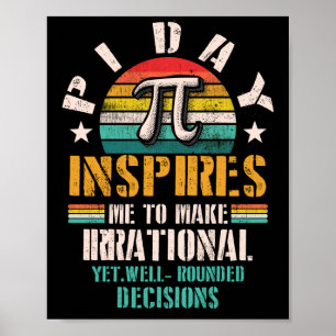 Poster Pi Day M'Inspire De Rendre Irrationnel Et Pourtant
