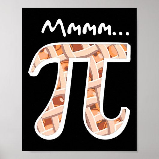 Poster Pi Day Mmm Pi Shirt Funny Mmmm Pi Sur Pie (Devant)