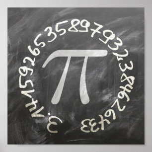 Poster Pi Day PiDay Chalkboard Education