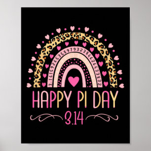 Poster Pi Day Spiral Pi Math Enseignant 3.14 Leopard Arc-