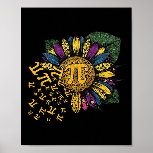 Poster Pi Day Sunflower 3 (Devant)