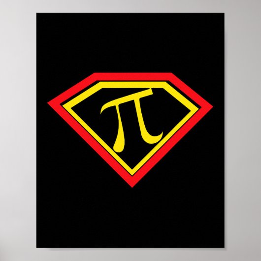 Poster Pi Day Superpi Pi Superhero Mathématiques enseigna (Devant)