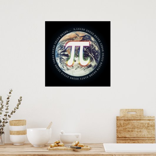 Poster Pi Day sur Terre | Maths (Cuisine)