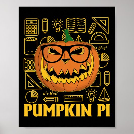 Poster Pi Day Tee Citrouille Pi Tee Pi Math Tee Citrouill (Devant)