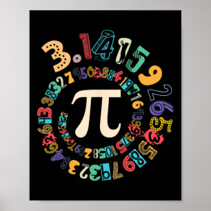 Poster Pi Day Vintage Pi Numéro 3