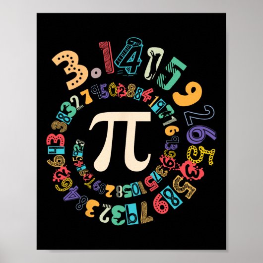 Poster Pi Day Vintage Pi Numéro 3 (Devant)