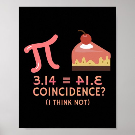Poster Pi Équivalent Pie Pour Pi Jour 3.14 Math (Devant)