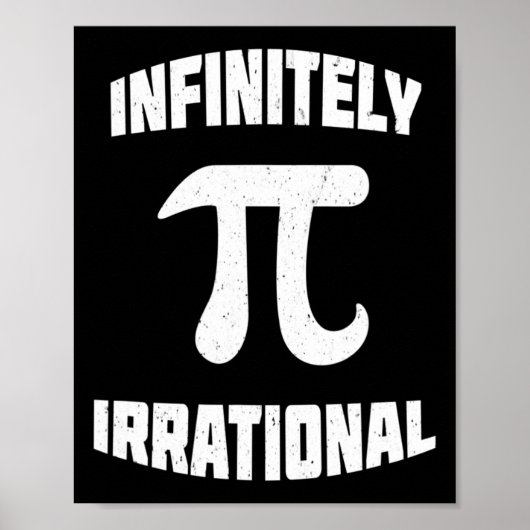 Poster Pi Infiniment Irrationnel Pi Day 314 Math Geek Ner (Devant)