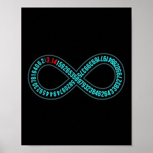Poster Pi Infinity Pi Day Lover Math Enseignant Mathémati (Devant)