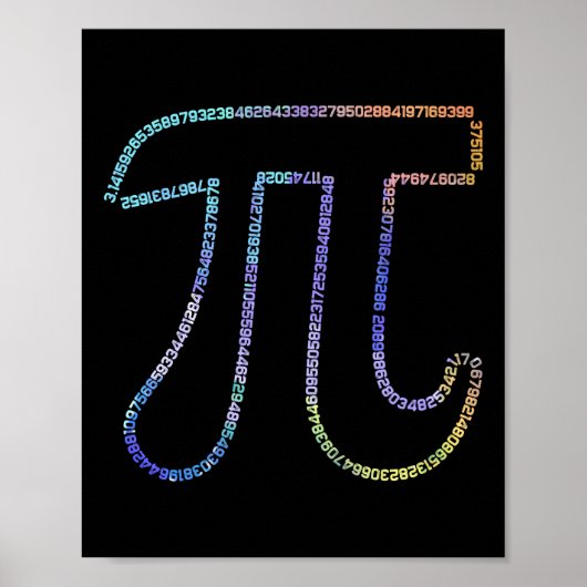 Poster Pi Irratial Number Math Physics 3.14 (Devant)