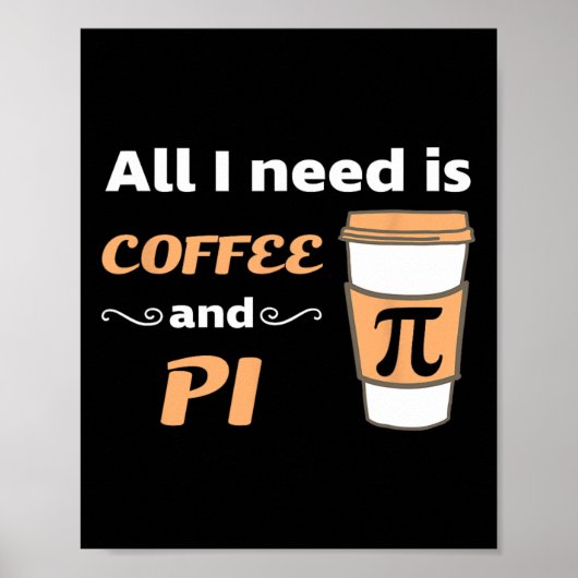 Poster Pi Jour Café Lover Math Géométrie Calculus Trigono (Devant)