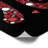 Poster Pi Math Lover Enseignant Valentines Coeurs de jour (Coin)