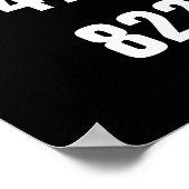 Poster Pi mathématique blanc sur fond noir (Coin)