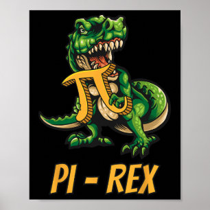 Poster Pi-rex Tyrannosaurus Dinosaure Dino Pi-tag Mathéma