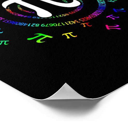 Poster Pi Spiral Novelité pour Pi Day (Coin)