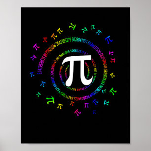 Poster Pi Spiral Novelité pour Pi Day