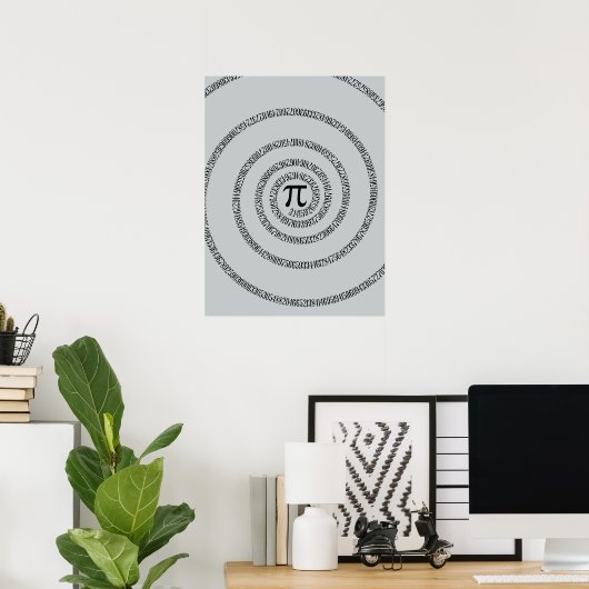 Poster Pi spirale Cliquez sur Personnaliser pour modifier (Bureau à domicile)