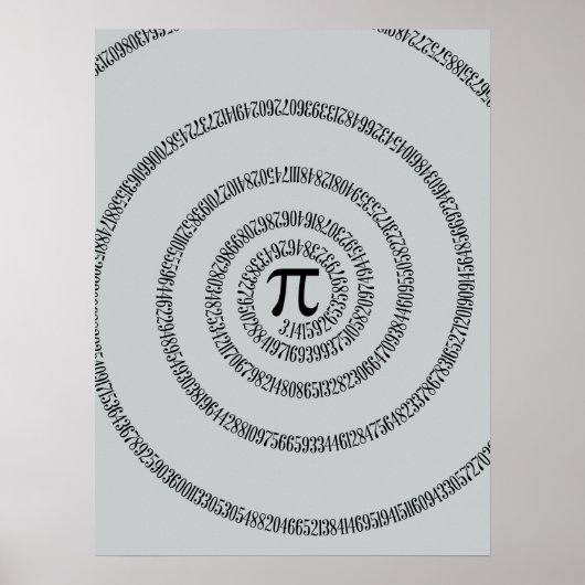 Poster Pi spirale Cliquez sur Personnaliser pour modifier (Devant)