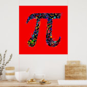 Poster Pi Symbole Action Peinture Splatter (Cuisine)