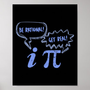Poster Pi Tee - shirts Jour Soyez Rationnel Obtenez Pi Ré