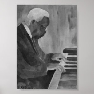 Poster Pianista Jazz Original Huiles Oeuvres Oeuvres Impr