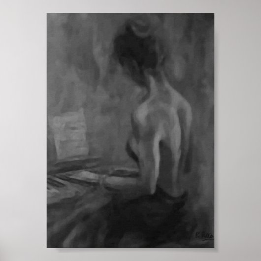Poster Pianista Mujer Oils originaux Oils Oeuvres Impresi (Devant)