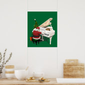Poster Pianiste du Père Noël (Cuisine)
