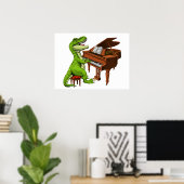 Poster Pianiste T-Rex Dinosaur (Bureau à domicile)