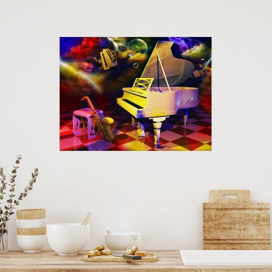 Poster Piano (Cuisine)