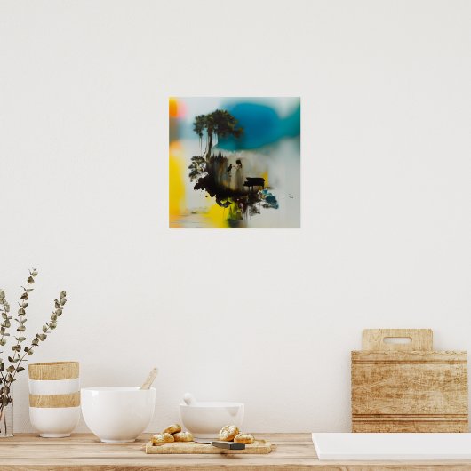 Poster Piano Abstrait Cat Tree Witchy AI Art Matte Value (Cuisine)