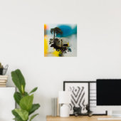 Poster Piano Abstrait Cat Tree Witchy AI Art Matte Value (Bureau à domicile)