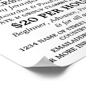 Poster Piano Classique, Clavier, Cours de Piano (Coin)