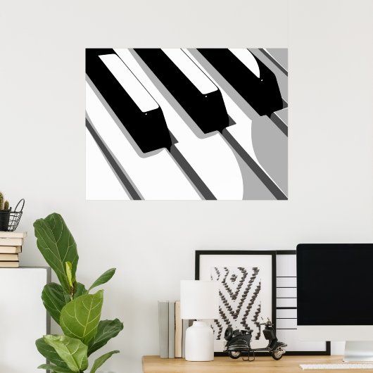 Poster Piano Clavier Pop Art (Bureau à domicile)