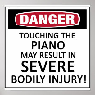 Poster Piano Danger