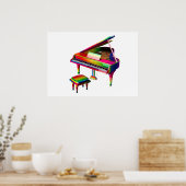 Poster Piano de couleur arc-en-ciel (Cuisine)