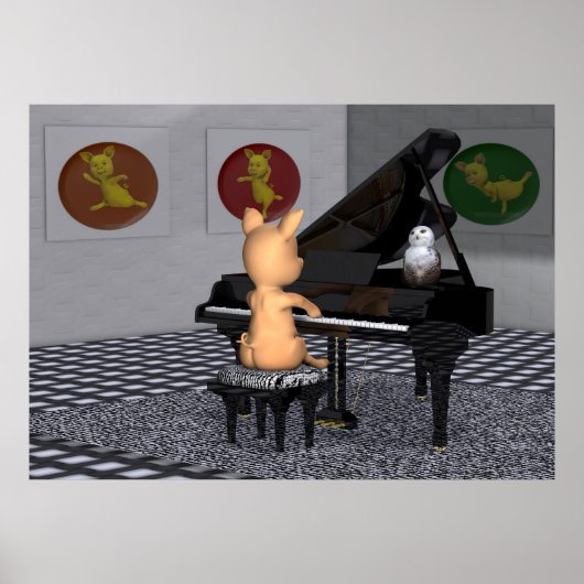 Poster Piano de jeu de Piglet (Devant)