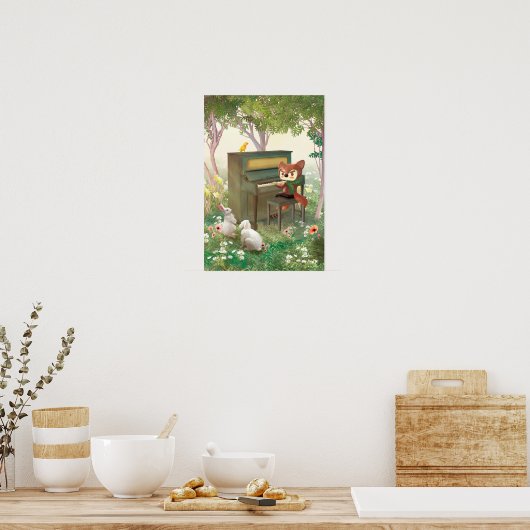 Poster Piano Forêt (Cuisine)