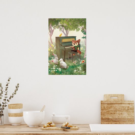 Poster Piano Forêt (Cuisine)
