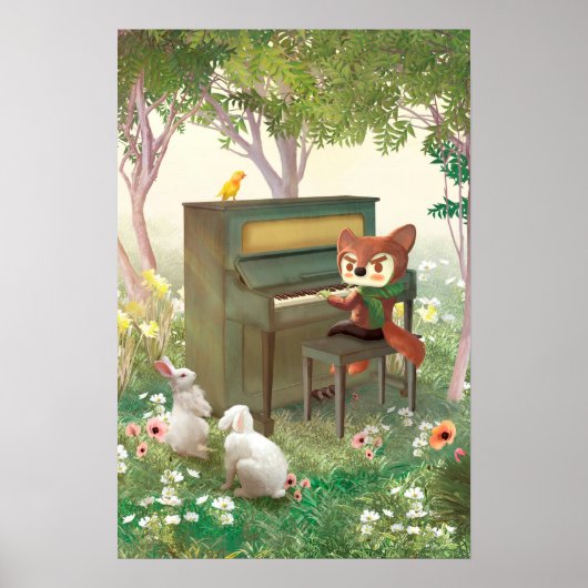 Poster Piano Forêt (Devant)