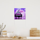 Poster Piano grand arbre rose (Cuisine)
