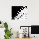 Poster Piano Keyboard Music Design (Bureau à domicile)