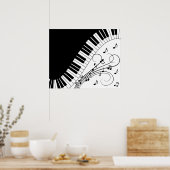 Poster Piano Keyboard Music Design (Cuisine)