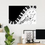 Poster Piano Keyboard Music Design (Bureau à domicile)