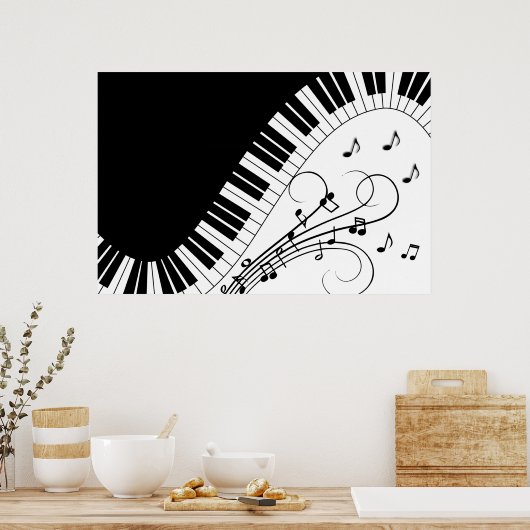 Poster Piano Keyboard Music Design (Cuisine)