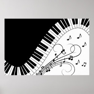 Poster Piano Keyboard Music Design