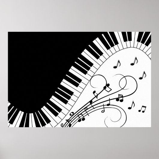 Poster Piano Keyboard Music Design (Devant)