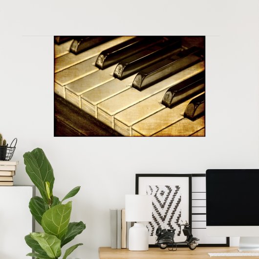 Poster  Piano Keys (Thuiskantoor)