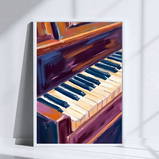 Poster Piano Keys Pianist Peinture