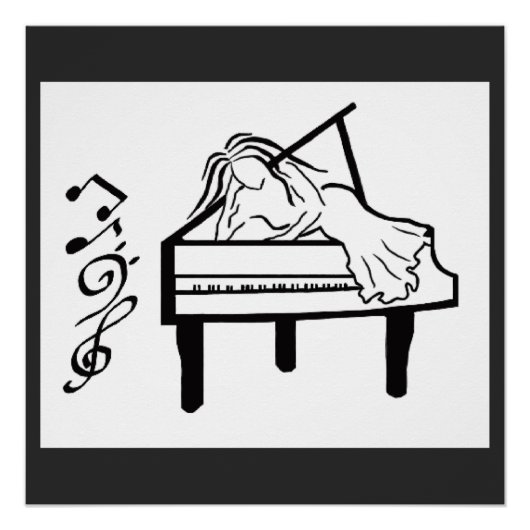 Poster Piano Lady (Devant)