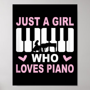 Poster Piano Player Piano Girl Pianist femme Pianist